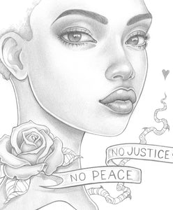 Justice Peace Original Drawing