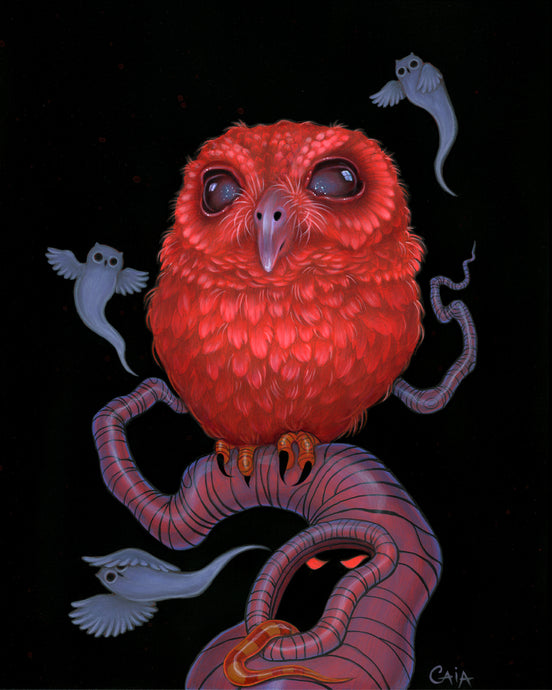 Spooky Owl Original Painting
