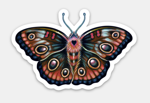 Cherry Moth Sticker