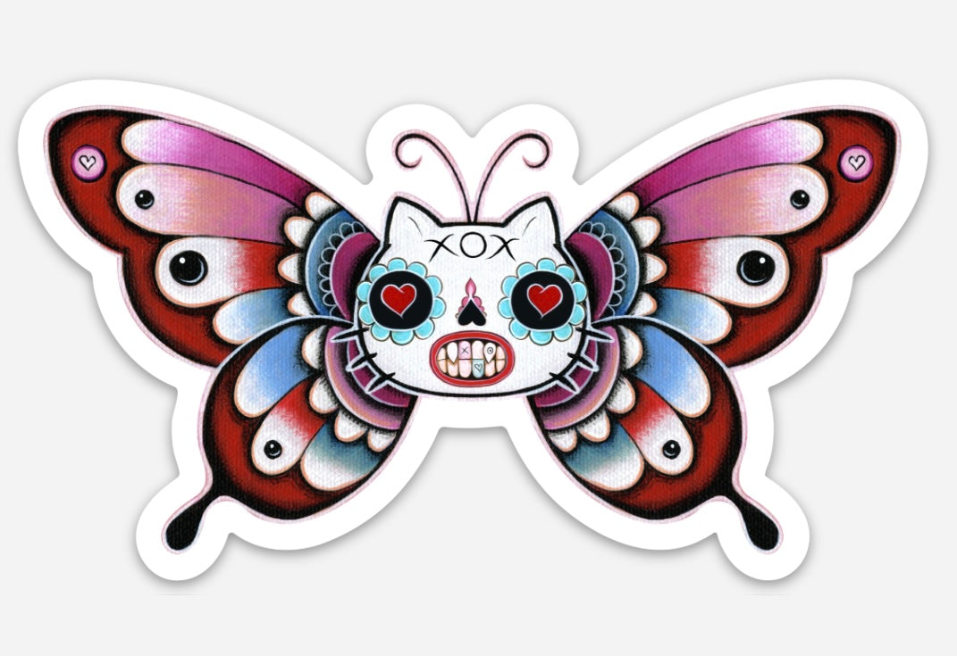 Kitty Moth Sticker